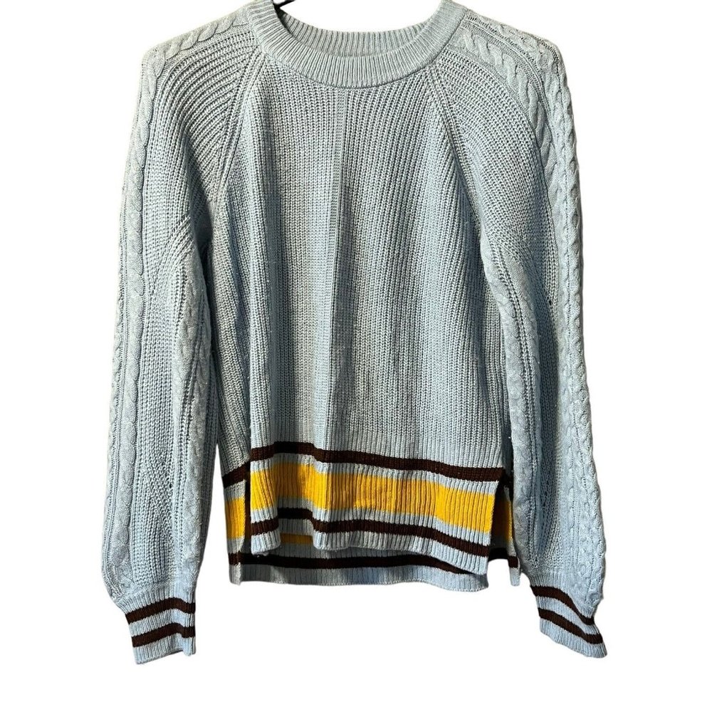 Anthropologie Womens Striped Slouchy Sweater Size Medium Pullover